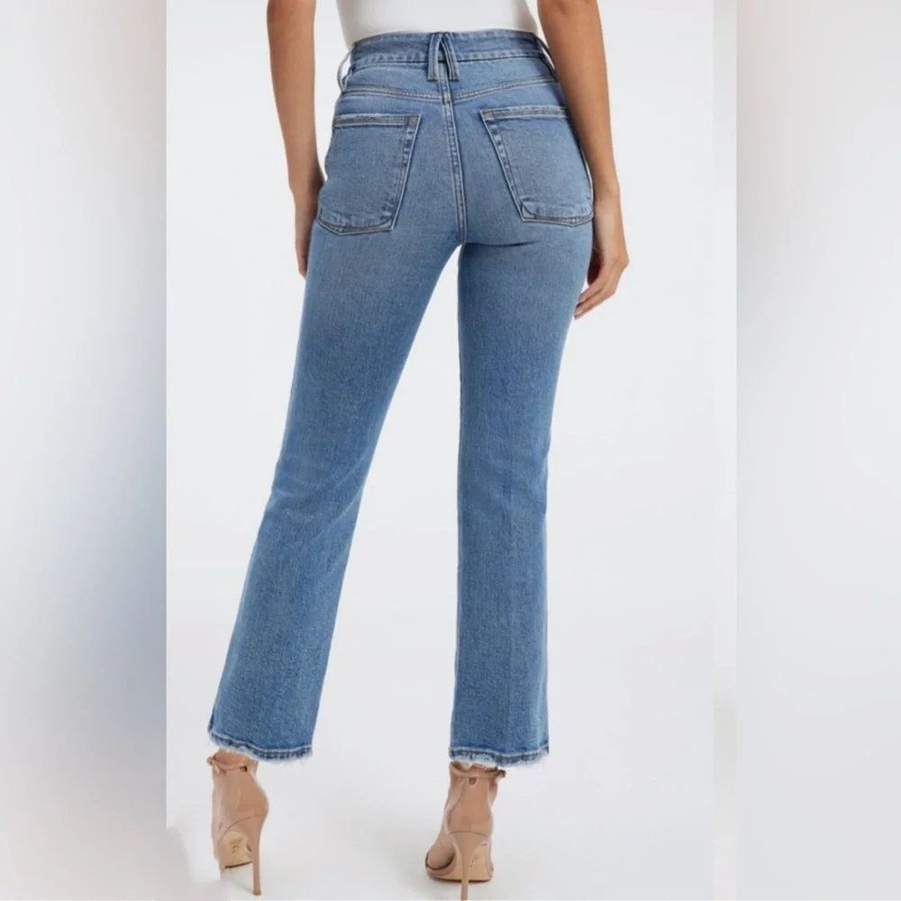 Good American Good Curve Straight Leg Jean in Blue Size 6/28 - Picture 4 of 12